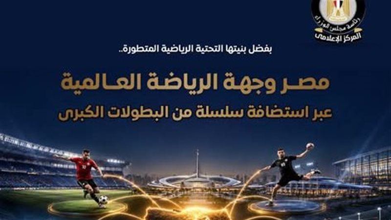 مجلس الوزراء: مصر وجهة عالمية في استضافة البطولات الرياضية الكبرى