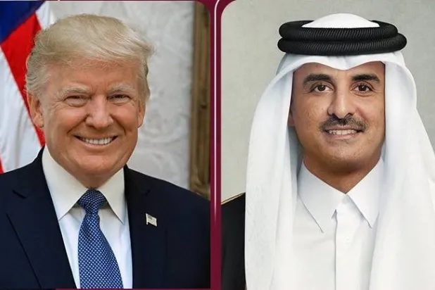 أمير قطر والرئيس الأميركي يناقشان جهود خفض التصعيد