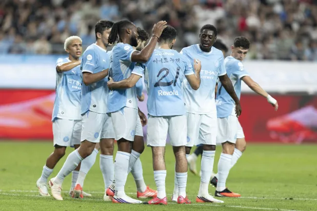 مانشستر سيتي يهزم نجوم الدوري الكوري بثلاثية في ثاني مبارياته الودية