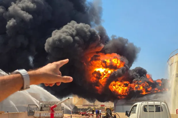 احتراق محطة كهرباء بمدينة الزاوية الليبية إثر هجوم بطائرة مسيرة