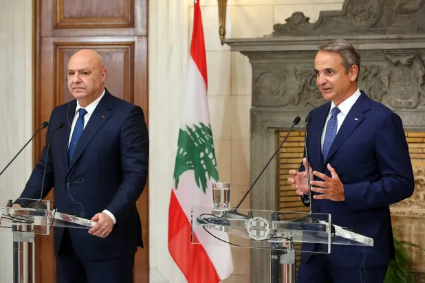الرئيس اللبناني من أثينا: الانسحاب الإسرائيلي وحصرية السلاح مساران متلازمان