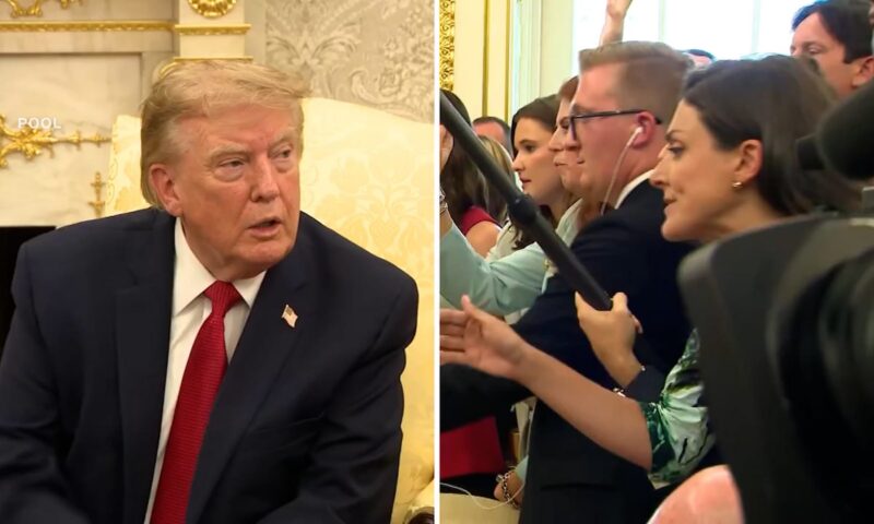 “اصمتي!”.. ترامب يهاجم مراسلة CNN ويصفها بالـ”مزعجة”