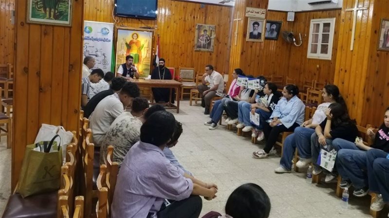 مياه الشرقية تنظم ندوة توعية وورشة سباكة بكنيسة مارمينا في أولاد صقر