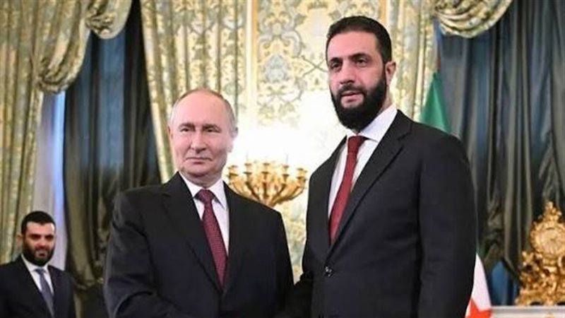 بوتين للشرع: نرفض الاعتداءات الإسرائيلية على سوريا
