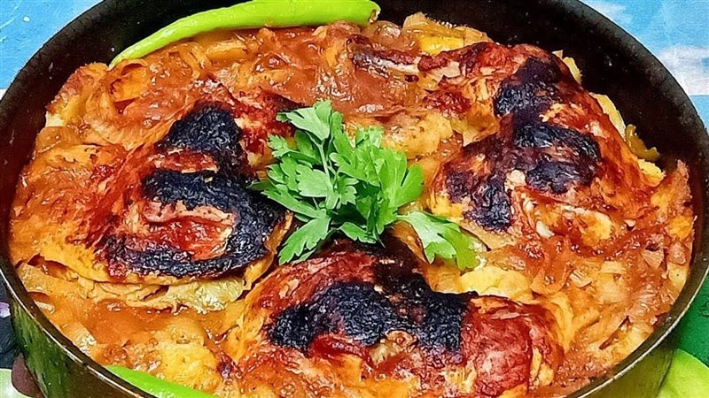 طريقة عمل صينية بطاطس بالفراخ لغداء مصري شهي