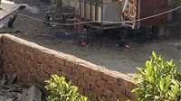 حريق يلتهم عربة كبدة أمام مجلس مدينة كفر شكر.. والسيطرة عليه دون إصابات