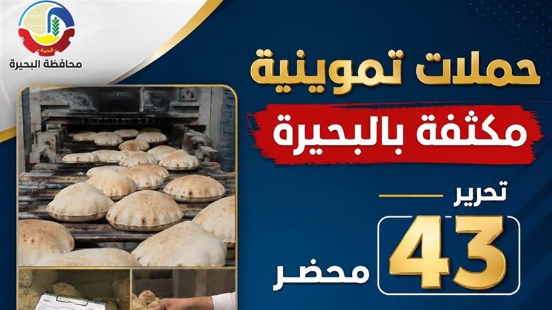 تحرير 34 مخالفة في حملات على المخابز بالبحيرة