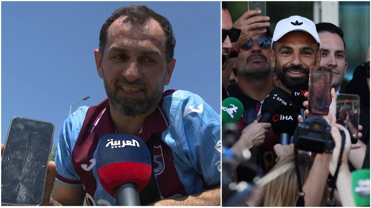 مشجع تركي تحطم هاتفه في زحام استقبال صلاح: يستحق أن أضحي بحياتي لأجله