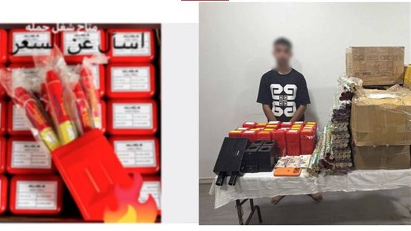 من صفحة على السوشيال ميديا إلى 1200 قطعة، ضبط طالب ألعاب نارية بالقليوبية
