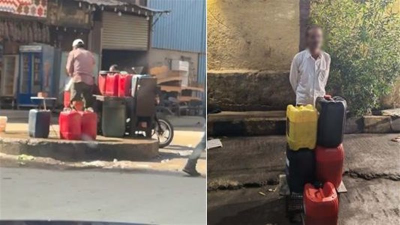 ضبط شخص بتهمة تجميع مواد بترولية لإعادة بيعها بالسوق السوداء في بولاق الدكرور