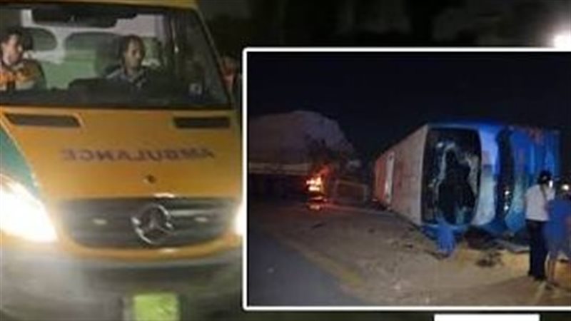 بعد مصرع وإصابة 67 شخصا، النيابة تعاين موقع حادث محور الضبعة