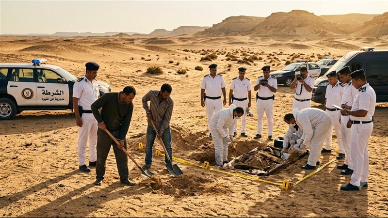 رحلة سفاري تنتهي بجريمة، هاتف محمول يقود رجال المباحث لضبط المتهمين بقتل سائق ودفن جثمانه بالفيوم