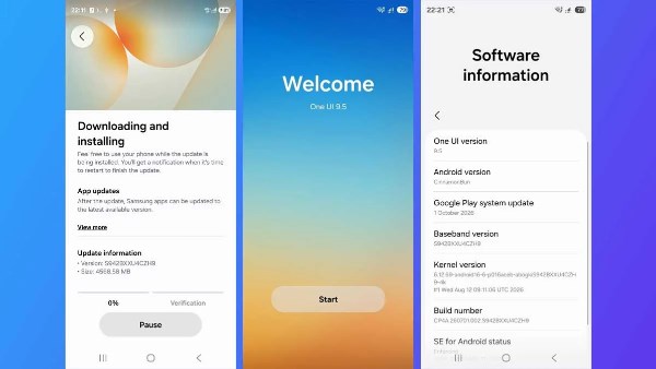 تسريبات تكشف الواجهة الجديدة One UI 9.5 بتصميم زجاجي لأول مرة