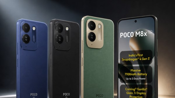 شاومي تطلق هاتف Poco M8x 5G ببطارية ضخمة ومعالج ARM جديد