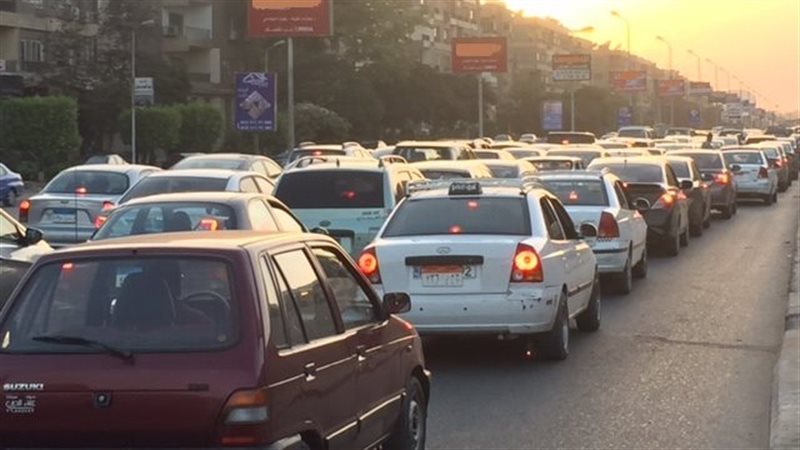 حالة المرور اليوم، كثافات متحركة على طرق القاهرة والجيزة والقليوبية