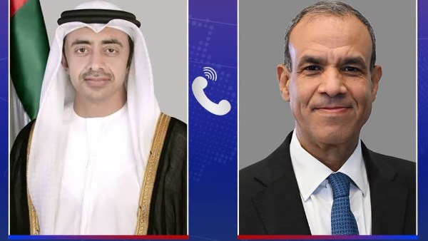 وزير الخارجية ونظيره الإماراتي يبحثان العلاقات الثنائية ومستجدات الأوضاع الإقليمية