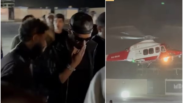بطائرة هليكوبتر.. دخول مفاجئ لـ محمد رمضان بحفل رأس البر