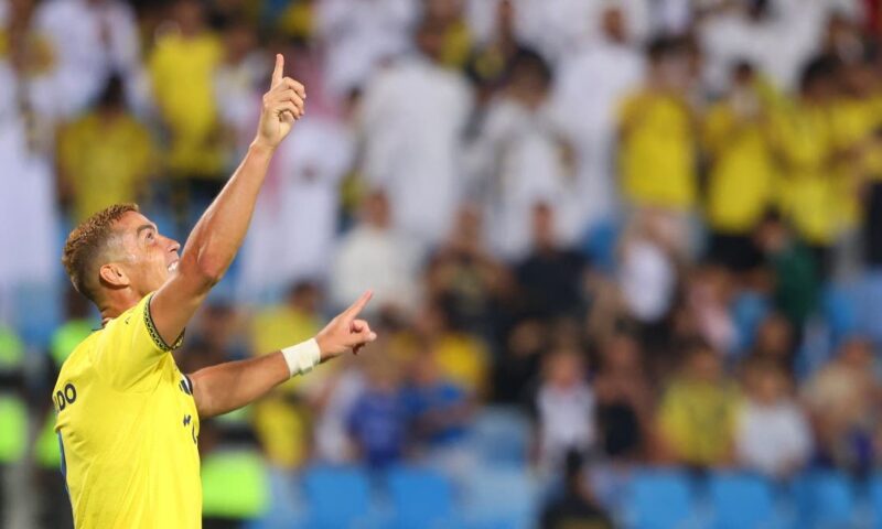 رونالدو يهز الشباك في الظهور الأول بعد الزواج
