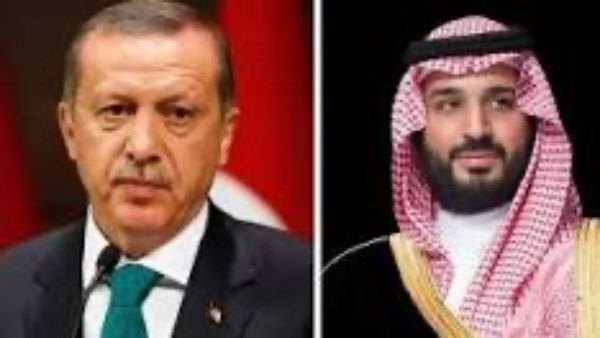 ولي العهد السعودي ورئيس تركيا يبحثان تطورات الأوضاع بالمنطقة