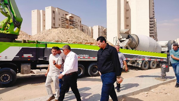 جولة ميدانية لمتابعة أعمال تنفيذ محطة رفع الصرف الصحي بمنطقة 500 فدان بحدائق أكتوبر