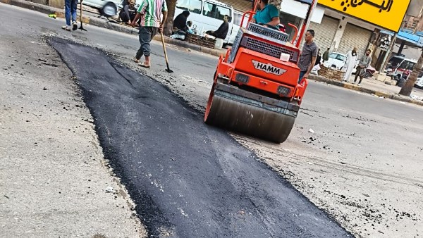 محافظة الجيزة تواصل رفع كفاءة الطرق والارتقاء بالمظهر الحضاري