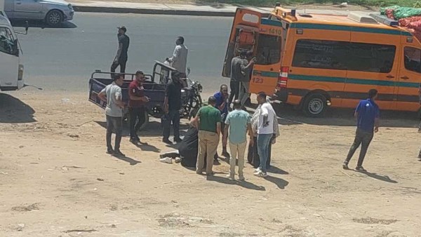 مصرع شخص واصابة سيدة في حادث تصادم بالمنوفية