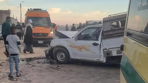 بالأسماء.. مصرع شخصين وإصابة 4 آخرين في حادث تصادم بالمنوفية