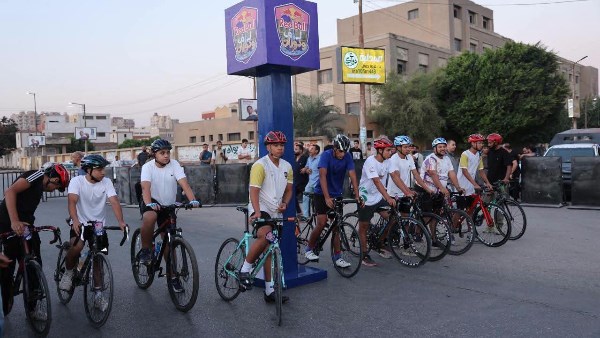 بمشاركة 100 متسابق انطلاق ماراثون  للدراجات الهوائية في المنيا.. صور