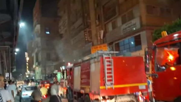 حريق داخل مطعم في المنيا