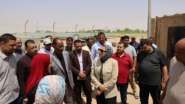 خلال جولتها الميدانية.. محافظ الوادى الجديد تتفقد مجمع كهرباء درب الأربعين