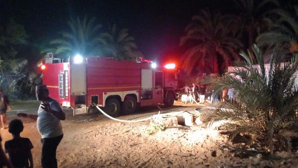 محافظ الوادي الجديد: السيطرة على حريق منطقة أرض المعلمين واستمرار أعمال التبريد