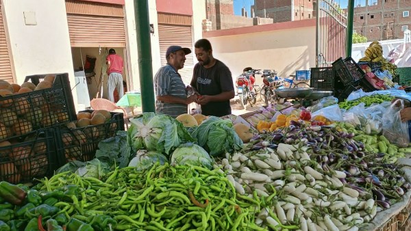 بأسعار مخفضة..إقبال كبير  علي سوق اليوم الواحد بمركز الداخلة بالوادي الجديد..صور