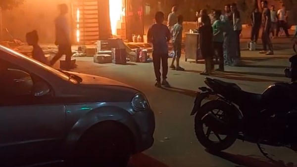 حريق يلتهم كشك بقالة في حي الأمل بالوادى الجديد