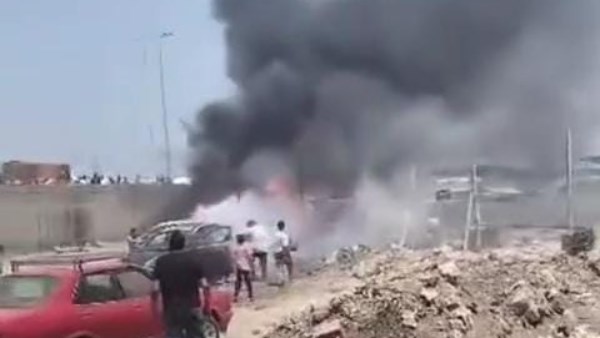 اندلاع حريق داخل جراج سيارات بنزلة أم بيومي بـ شبرا الخيمة