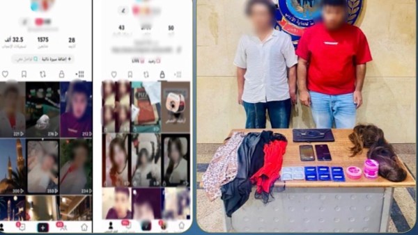 يحرضان على الفسق والفجور.. القبض على شخصين نشرا فيديوهات بملابس نسائية بأكتوبر