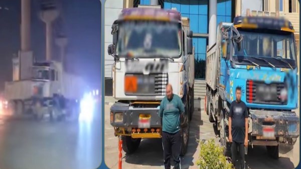 ماشيين عكس.. القبض على سائقي سيارتي نقل ثقيل بالجيزة