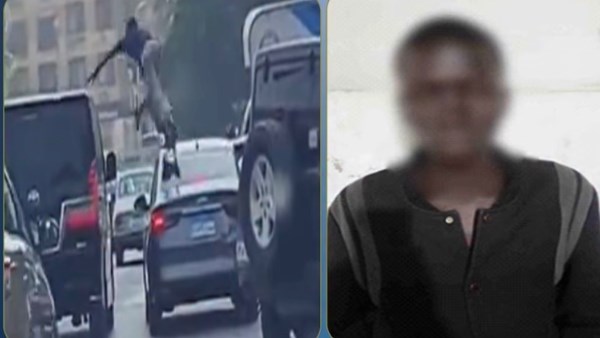 بات مان .. القبض على أفريقى يقفز أعلى السيارات بالمعادى