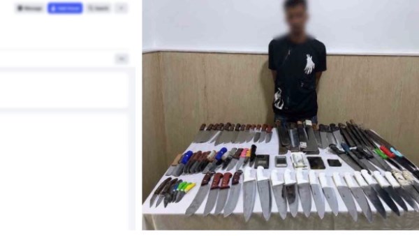القبض على أدمن صفحة لبيع الأسلحة البيضاء على الانترنت