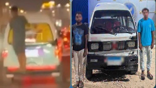 ضبط قائد سيارة ومساعده بعد تعريض حياة الركاب للخطر في 6 أكتوبر