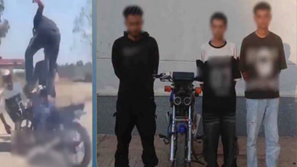 القبض على 3 أشخاص استعرضوا بدراجة نارية بالغربية