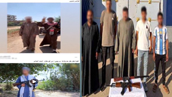 مشهد تمثيلي .. القبض على 5 أشخاص نشروا فيديوهات أسلحة نارية بسوهاج