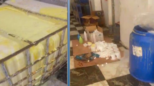 ضبط 3 أطنان منظفات صناعية مغشوشة داخل مصنع بالجيزة