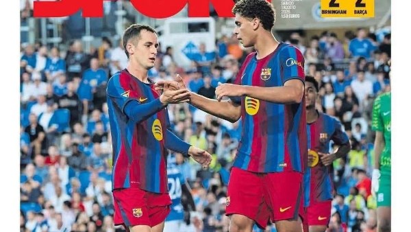 حمزة عبد الكريم يتصدر غلاف صحيفة SPORT بعد تألقه أمام برمنجهام