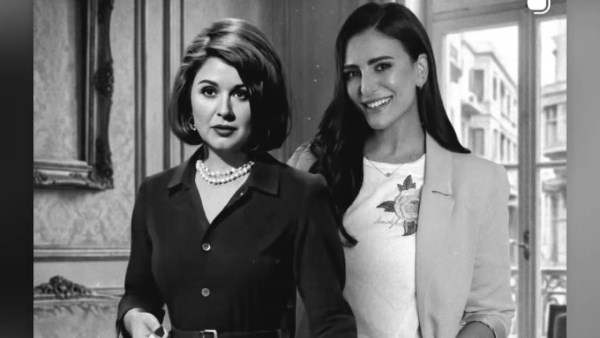 صورة معدلة بالذكاء الاصطناعي تجمع ولاء الشريف والسندريلا سعاد حسني