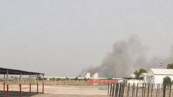 العراق .. انفجار قوي داخل معسكر التاجي نتيجة لإرتفاع  الحرارة
