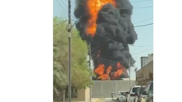 اندلاع حريق ضخم في مجمع الدورة النفطي بالعراق