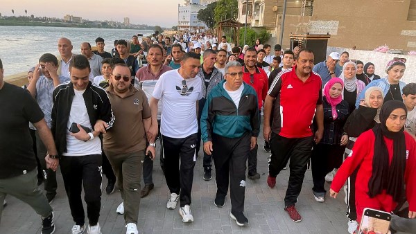 محافظ الدقهلية يقود ماراثون «ممشى المنصورة» الجديد