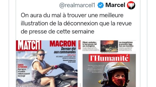 حملة غضب شعواء ضد ماكرون.. يقوم بالتصييف وفرنسا تحترق