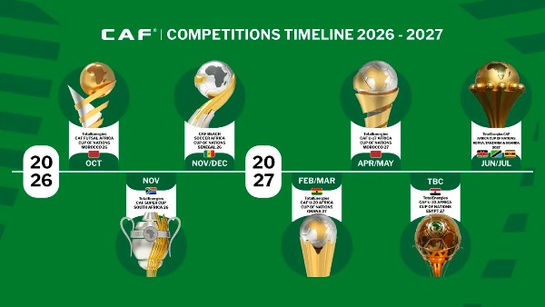 الكاف يعلن أجندة بطولاته في الموسم الجديد.. مصر لأمم أفريقيا تحت 23 وجنوب أفريقيا للسوبر