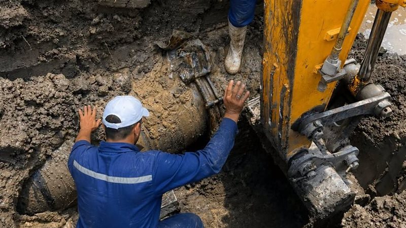 مياه الشرقية: الانتهاء من إصلاح عطل بخط مياه بـ أولاد صقر